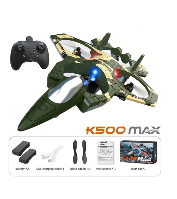 Drone de chasse télécommandé Quadcopter - décollage / atterrissage à une touche, flips à 360 °, maintien en altitude, 3 modes de vitesse - excellent cadeau pour les débutants et les amateurs