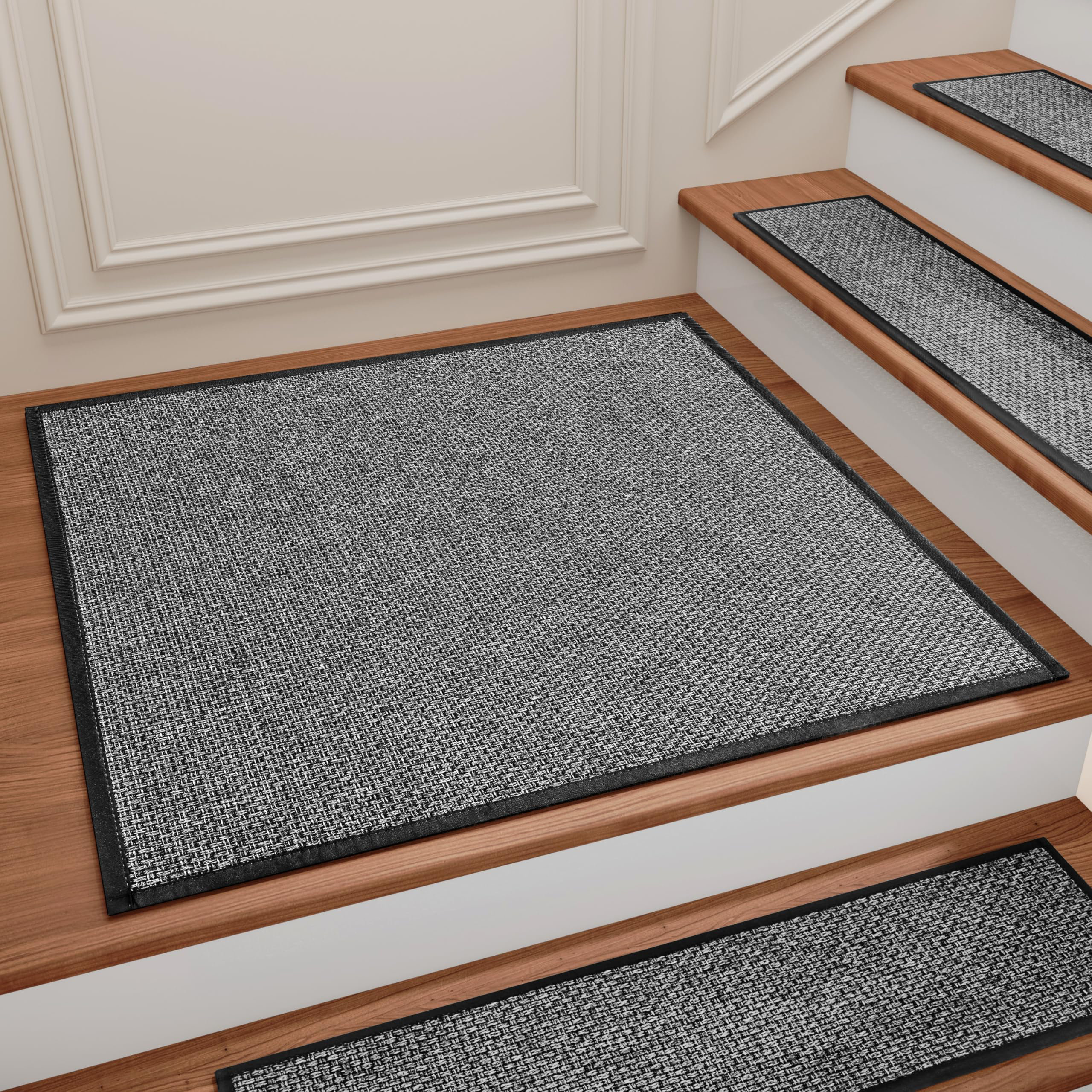 Stair Treads Carpet for Wooden Steps, Non Slip Landing Mat Rug Whit Rubber Backing, Absorbent Washable 31\, image size:2560x2560