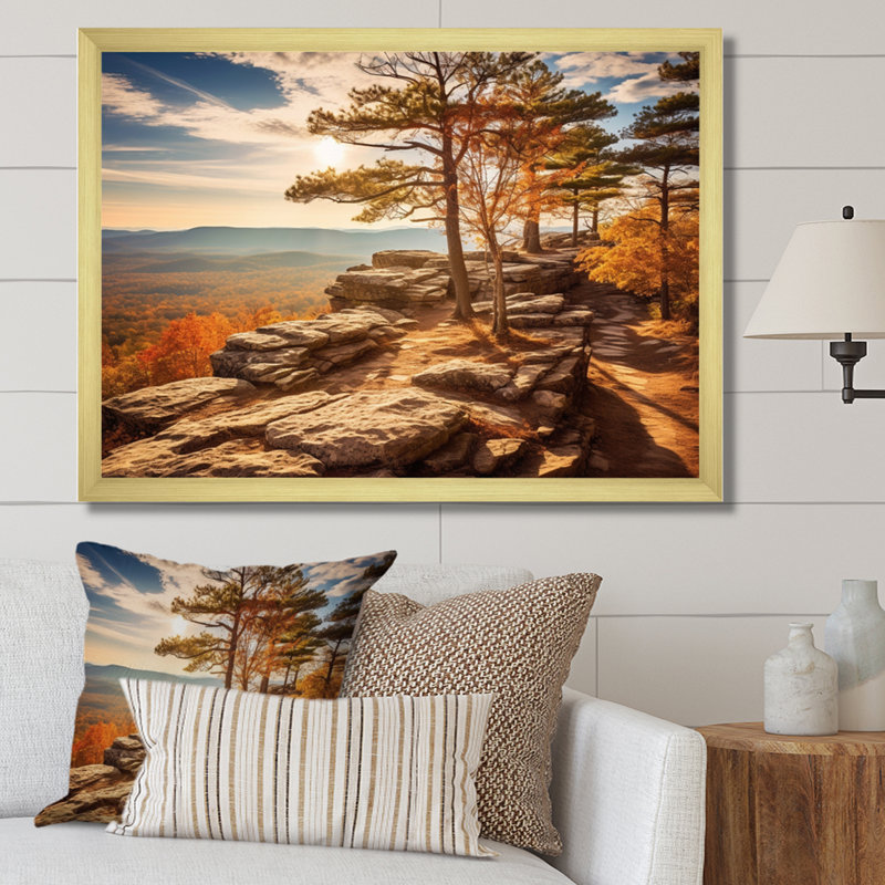 «Serene Beauty Of Cheaha State Park II», reproduction sur toile, H 30 po x l 40 po x P 1,5 po, Encadrement doré