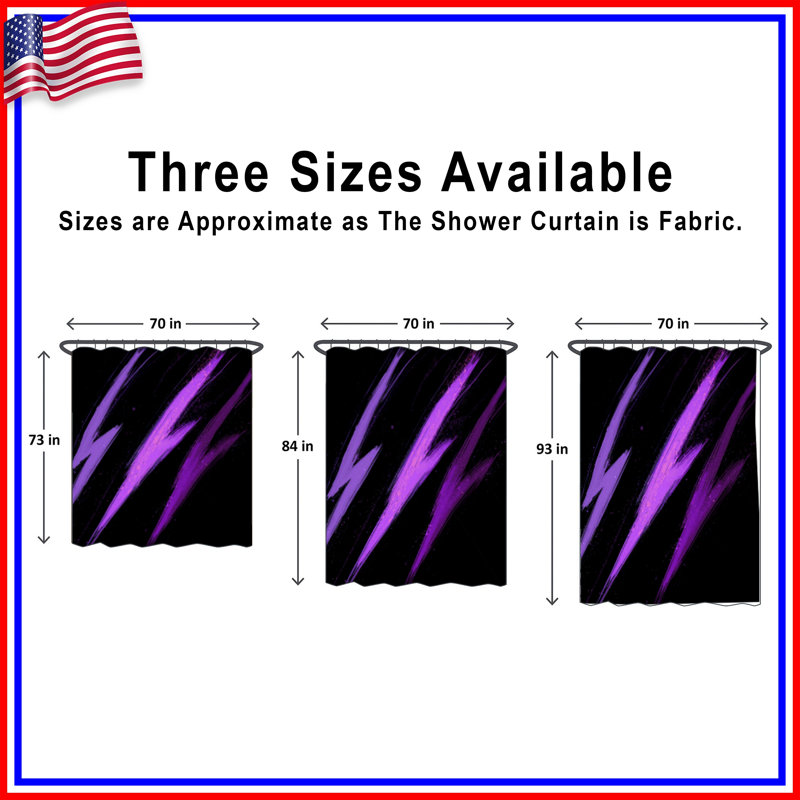 Rideaux de douche mauve très longs, 70in W x 72in H