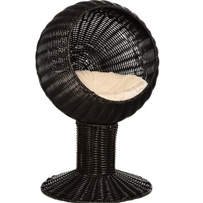 Niche surélevée de 68 cm avec coussin confortable pour chat, pour un sommeil paisible