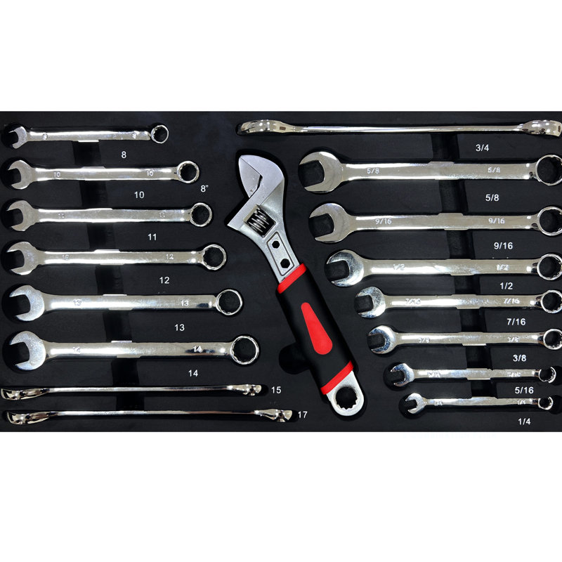 Boîte à outils portative en acier 20 po avec 3 tiroirs et outils, glissière à roulement de 15 kg, métal, rangement supérieur, poignée de transport, pour le garage, la maison, la plate-forme de travail, ensemble de 3 coffres noirs, glissières, capacité, plateau,