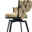 Tabouret de bar 28 po en cuir technique 28 po - Brun-696310879