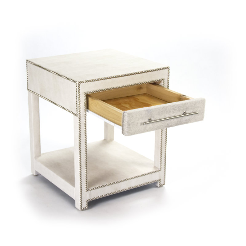 Austria 21.5'' W Wood And Vinyl Nightstand