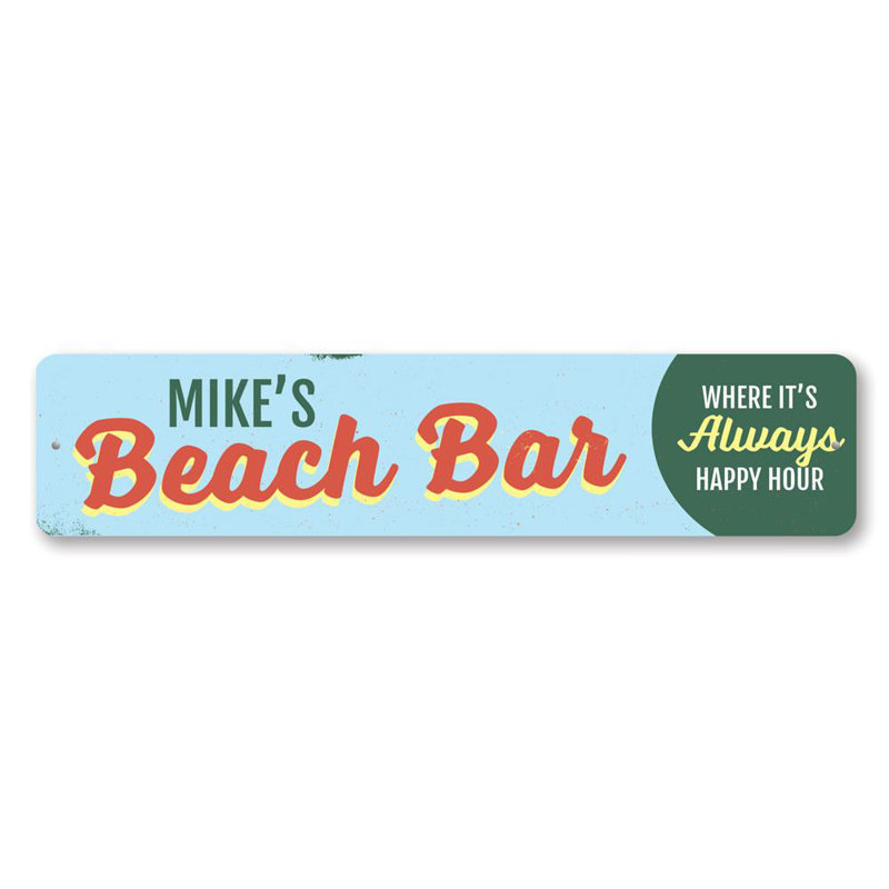 Plaque de plage en aluminium, H 6 po x l 24 po x P 0,06 po
