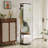 Solid Rubberwood Rotating Full-Length Mirror Cabinet