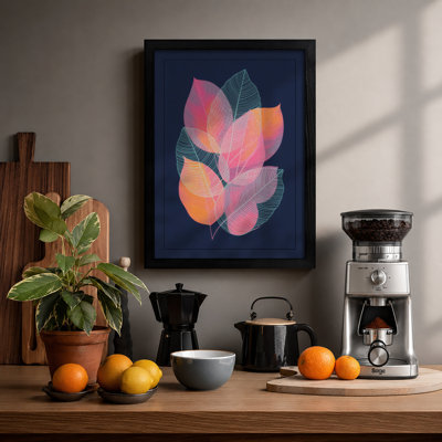 Geometric Leaf Arrangement Botanical - Print