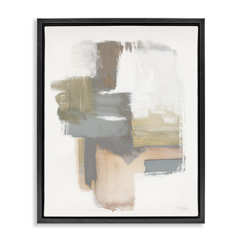 Art mural sur toile "Floater" par Stella Chang, Cadre flottant noir de jais, H 31 po x l 21 po