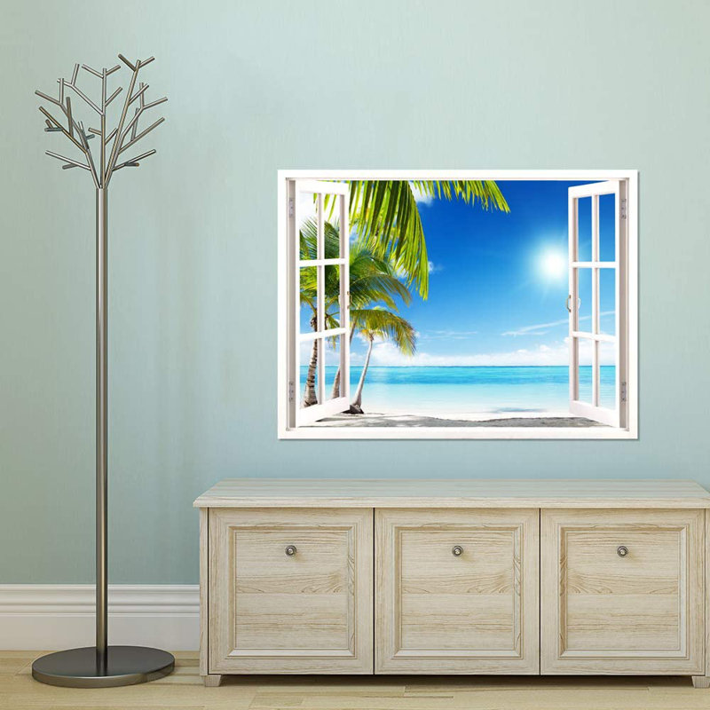 Window White Scenery Peel & Stick Border, 32" L x 24" W