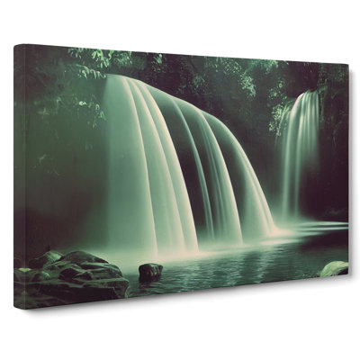 Captivating Waterfall - Wrapped Canvas