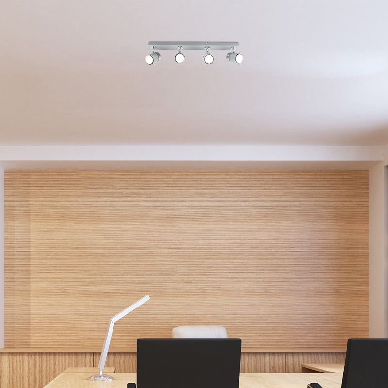 Lacey 4-Light 54cm Ceiling Spotlight, Grey, No Bulb