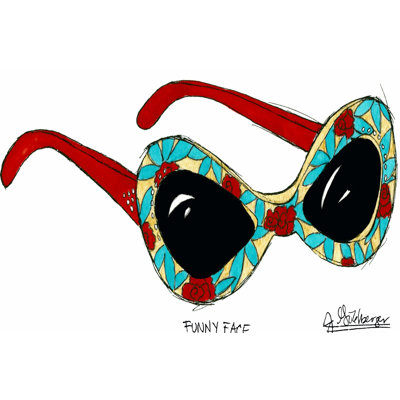Funny Face by Jennifer Goldberger - Wrapped Canvas Print
