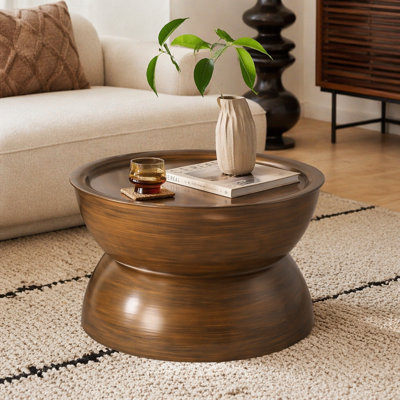 METAL HAMMERED COFFEE TABLE