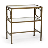 French Glass End Table