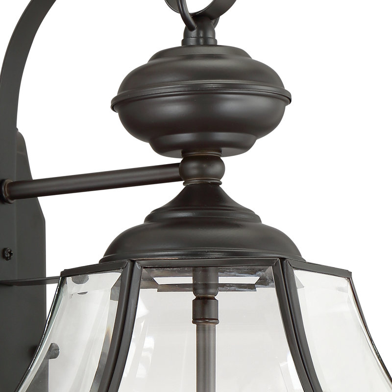 Lanterne murale d'extérieur à 2 ampoules H 20 po Newbury, Bronze de Médicis