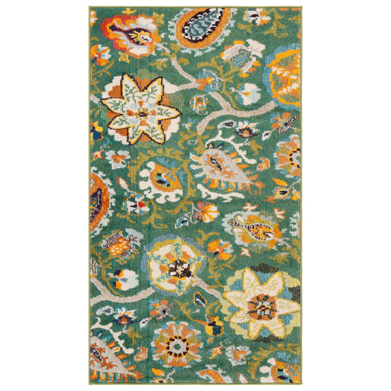 Monaco Performance Paisley Rug, Rectangle 3' x 5'