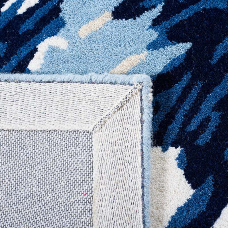 Fifth Avenue Hand Tufted New Zealand Wool Floral Rug, Rectangle 5' x 8'