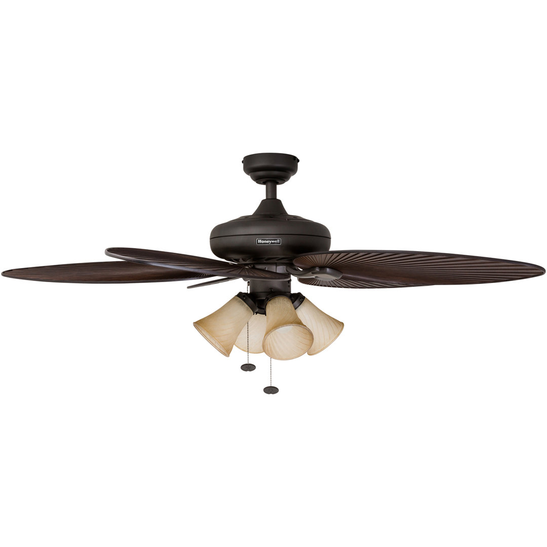 Palm Island 52'' Indoor/Outdoor Ceiling Fan with Light Kit Honeywell