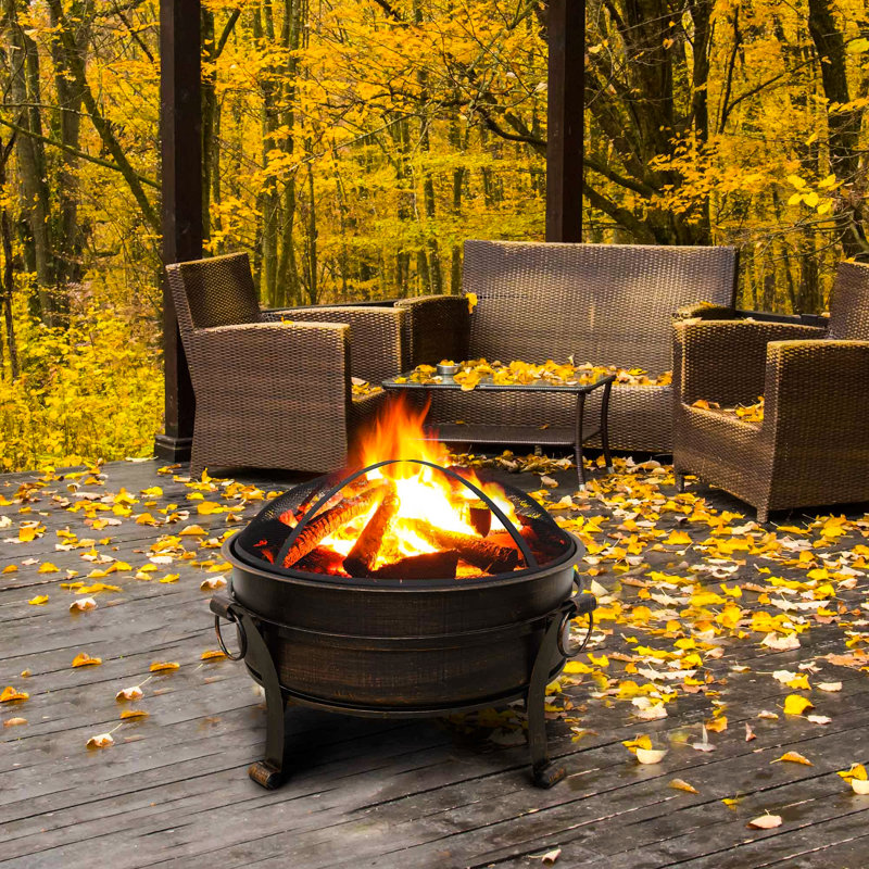 Bulle Round Steel Wood Burning Smokeless Fire Pit