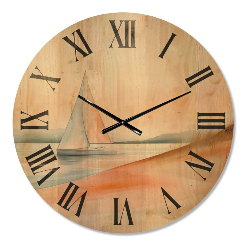 Solid Wood Analogue Wall Clock, Large
