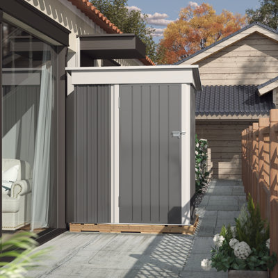 5 ft. W x 3 ft. D Metal Storage Shed