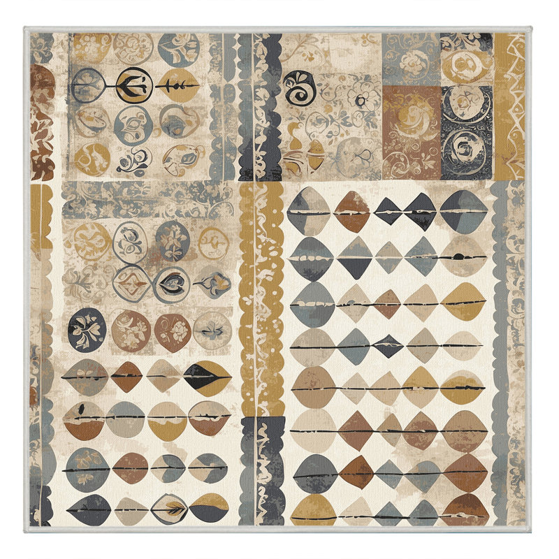 Retro Ripple Rug, Square 5'