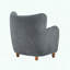 Fauteuil à oreilles Lucia - Velours et ressorts ensachés