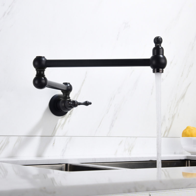 Pot Filler Faucet Wall Mount, Matte Black