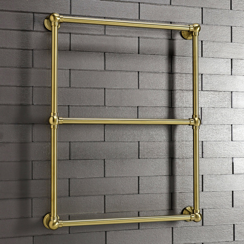 Kingston Brass Maximilien 24-Inch Wall Mount 3-Bar Towel Rack
