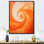 «Tangerine Twist Spriral I - Abstract Spirals», impressions d'art mural