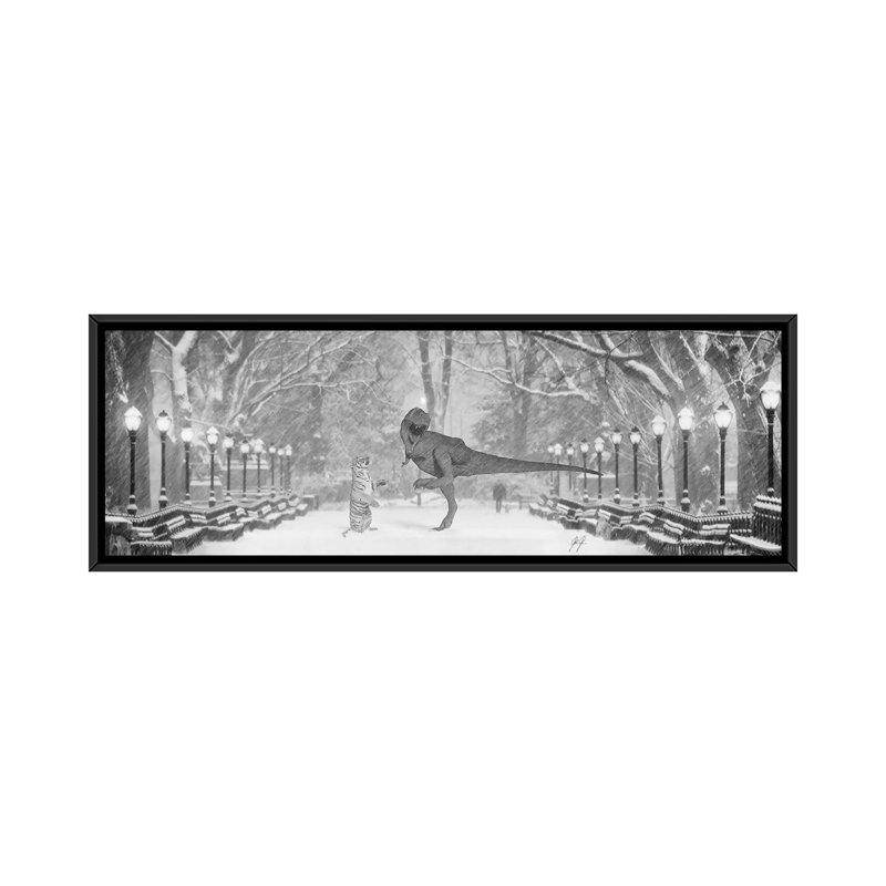 «Dance with Me» par Kathrin Federer, reproduction d'art panoramique sur toile, 48" H x 16" W x 1.5" D, Toile avec cadre noir