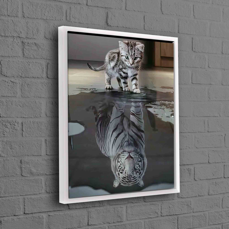 Print on Canvas, White, Framed Print without Mat, 30 cm H x 20 cm W
