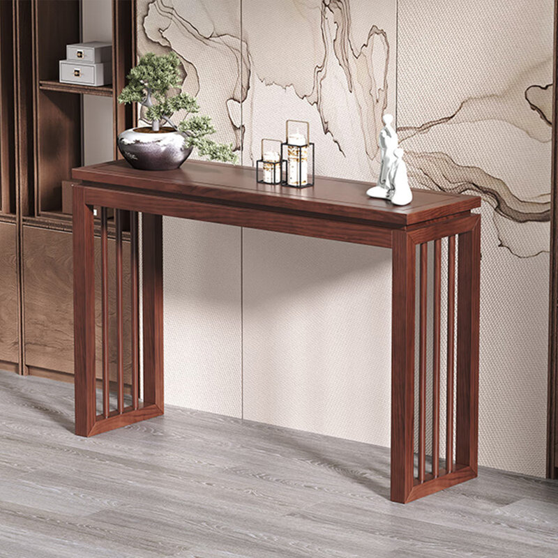 Nouvelle console en bois massif de style chinois., H 31,5 po x l 62,9 po x P 13,7 po