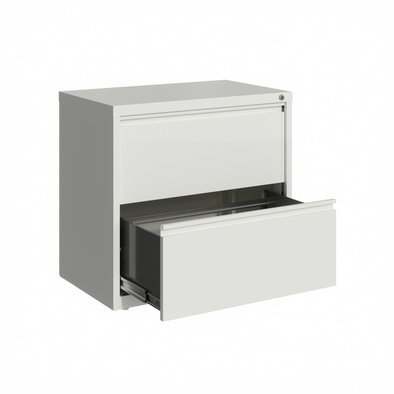 30'' Wide 2 -Drawer Steel File Cabinet, White