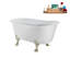 Baignoire de trempage sur pieds en acrylique 57 "avec drain, pattes et plateau en bambou 57" Streamline-83636142-83636131