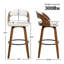 Tabouret de bar et de comptoir pivotant en cuir végétalien Drees-121119401-121119406