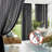 2 Panels Outdoor Mosquito Curtains for Patio Waterproof, Rod Pocket Airy Mesh Net Sheer Curtains Tulle Outdoor Drapes with DIY Adjustable Length for Backdrop-962393092-962483655