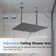 16" Ceiling Mounted 4-Function Thermostatic Rainfall Shower System with 6 Body Jets and Slide Bar