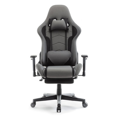 Fabric Gaming Chair with Footrest