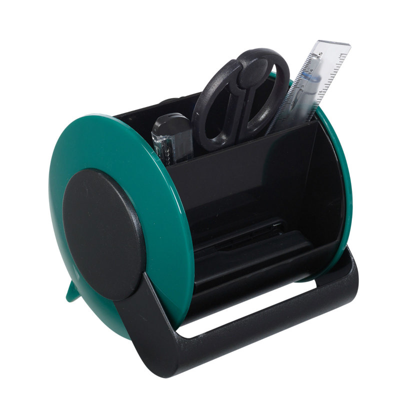Plastic Desk Organiser Set, Green
