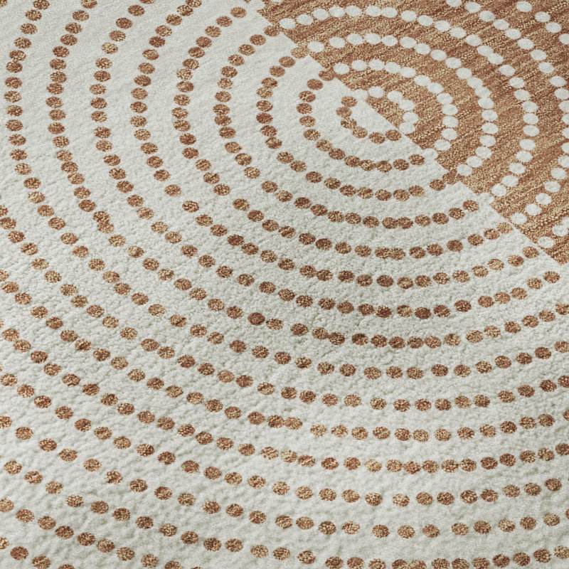 Premium Machine Washable Mayfield AMF2281 Geometric Rug, 8' x 10', Copper