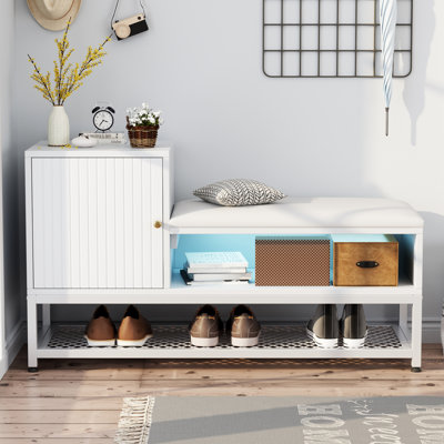 Darshi Faux Leather Upholstered Storage Bench