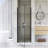 28 "X 72" Aluminum Frame Pivot Shower Door In Matte Black Finish