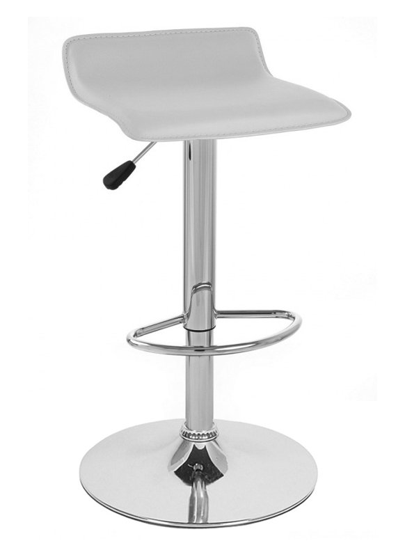 Tabouret de bar pivotant à hauteur réglable Holderness, Blanc