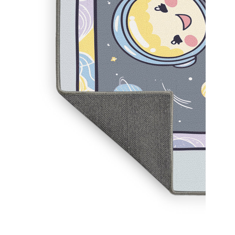 Tapis pour enfant 6 astronautes Ginza, Rectangle de 5 pi x 8 pi