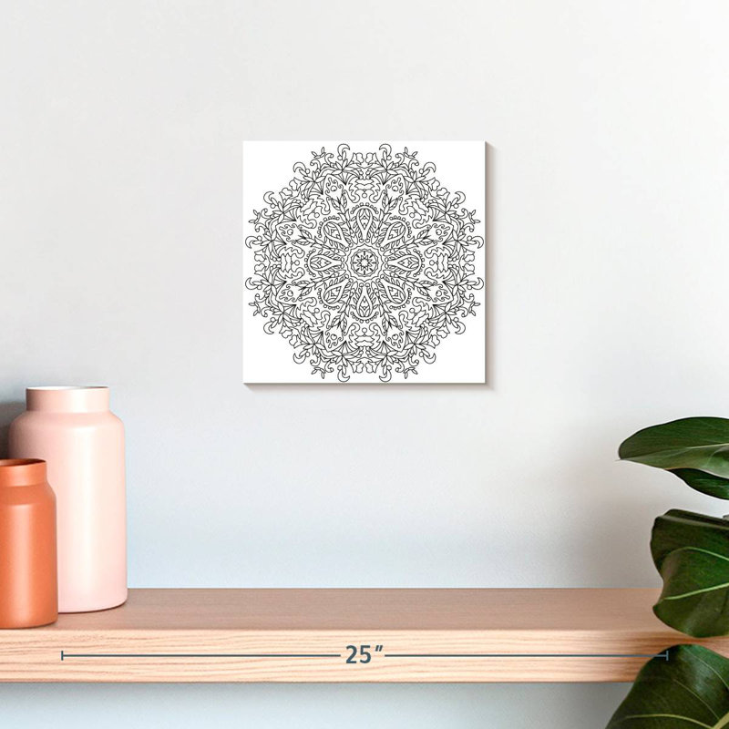 Kerner Boho Floral Mandala, 10" H x 10" W