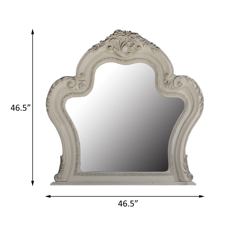 Miroir biseauté blanc commode Coutee