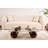 Stylish Abstract Coffee Table, Walnut & Grey, 47.2 x 11.8 x 31.5 inches | 100% Tempered Glass Top (0.24 inches Thick) & Durable Polyurethane Casting Legs | Modern Design for Living Room & Lounge Areas