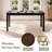 6 - Person Farmhouse Rectangular Solid Wood Dining Set, Brown-1439732406-1439732404
