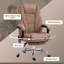  6 Point Massage Office Chair, Heated Reclining Desk Chair, Grey-1250615406